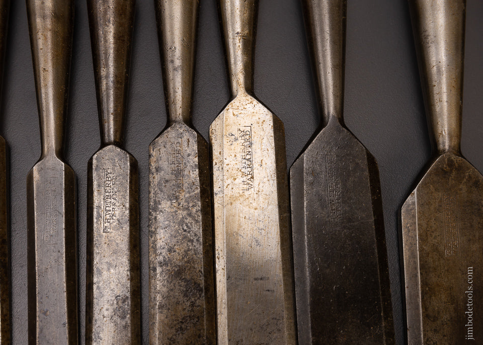 Complete Set of 12 T.H. WITHERBY Bevel Edge Socket Firmer Chisels - 107663