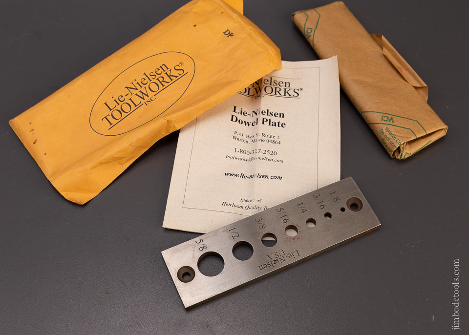 LIE NIELSEN Dowel Plate Mint in Wrapper - 107672