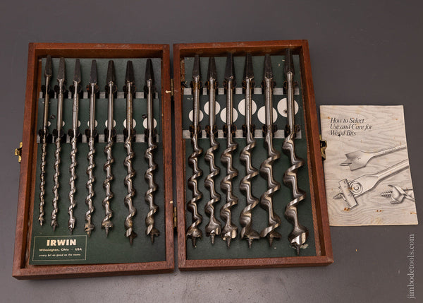 Complete Set of IRWIN Auger Bits Near Mint in Original Box - 107715