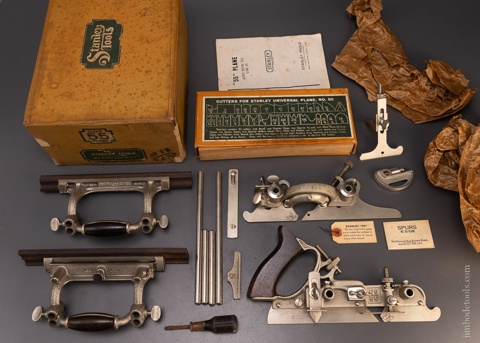 STANLEY No. 55 Combination Plane 100% Complete Mint & Unused in Original Box - 107730