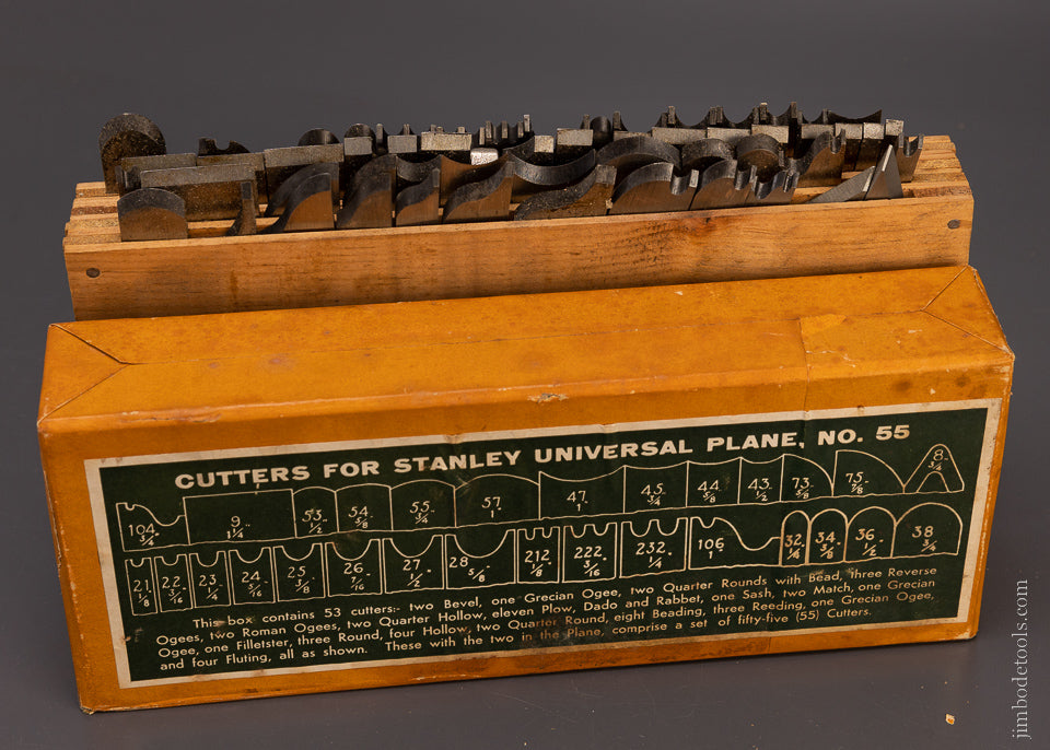 STANLEY No. 55 Combination Plane 100% Complete Mint & Unused in Original Box - 107730