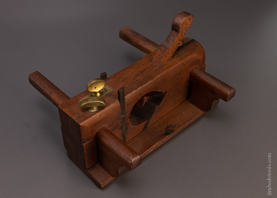 Rare P.H. MANCHESTER Moving Filletster Plane with Brass Thumb Screw Arms - 107748