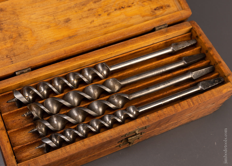 Extra Fine Set of 13 RUSSELL JENNINGS Auger Bits in Original Three Tiered Box - 107751