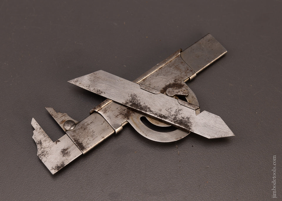 Rare! WEIT-GOETHE Patent March 21, 1905 Combination Tool Protractor, Bevel, Caliper - 107766