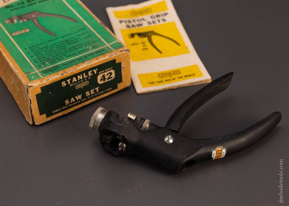 STANLEY No. 42 Saw Set with Decal Mint in Box - 107774