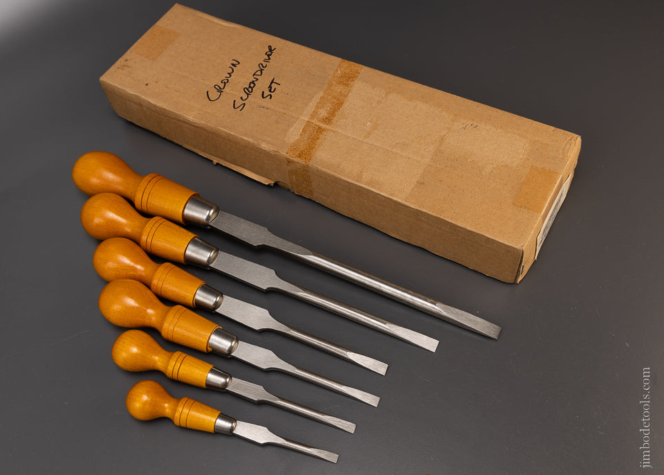 6 Piece Cabinet Screwdrivers Mint in Box CROWN - 107816