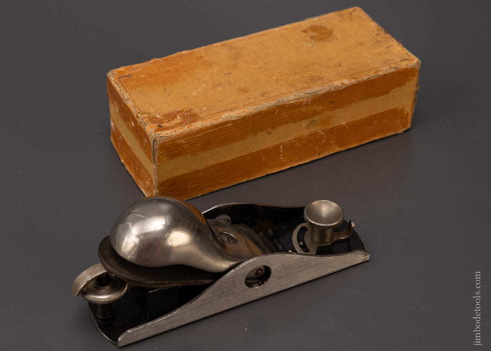 STANLEY No. S18 Steel Knuckle Joint Block Plane Near Mint in Original Box - 107851