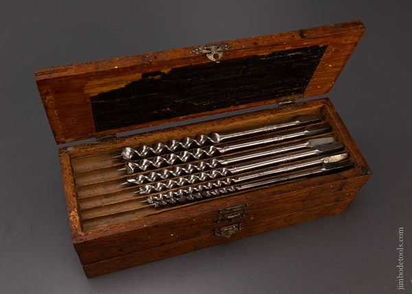 Excellent User Set of 13 RUSSELL JENNINGS Auger Bits in Original Three Tiered Box -   - 107855