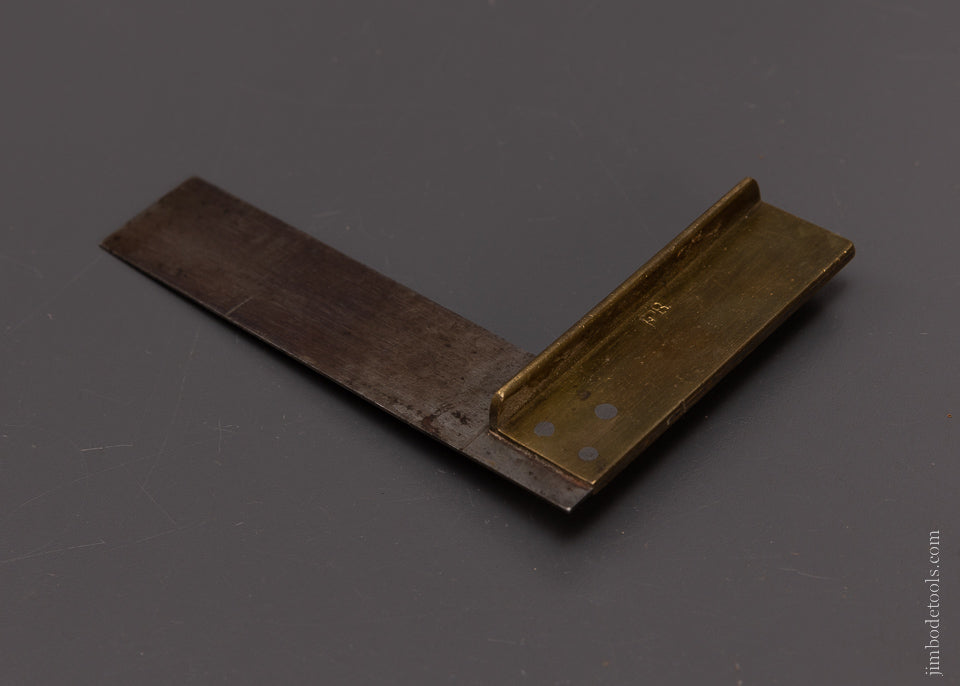 JOHNSON & CONAWAY PHILADA 4 Inch Brass & Steel Try Square - 107869