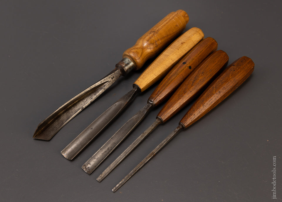 5 ADDIS Carving Chisels Gouges - 107896