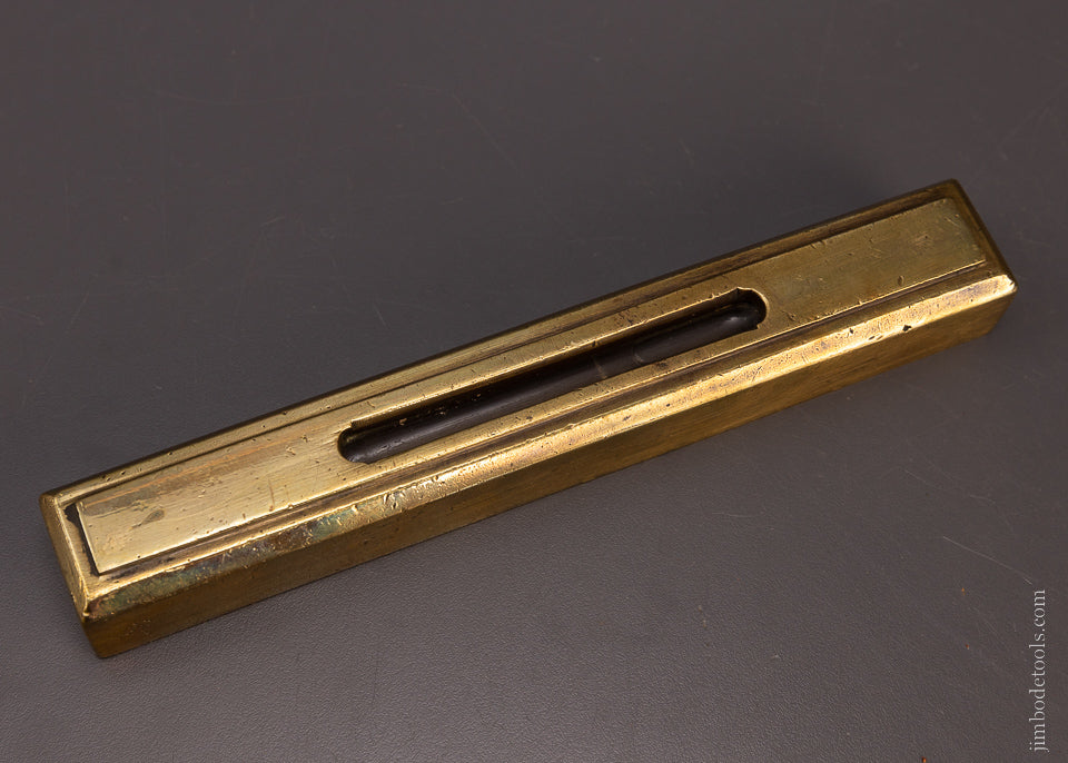 8 3/4 inch Brass and Mahogany Level - 107908