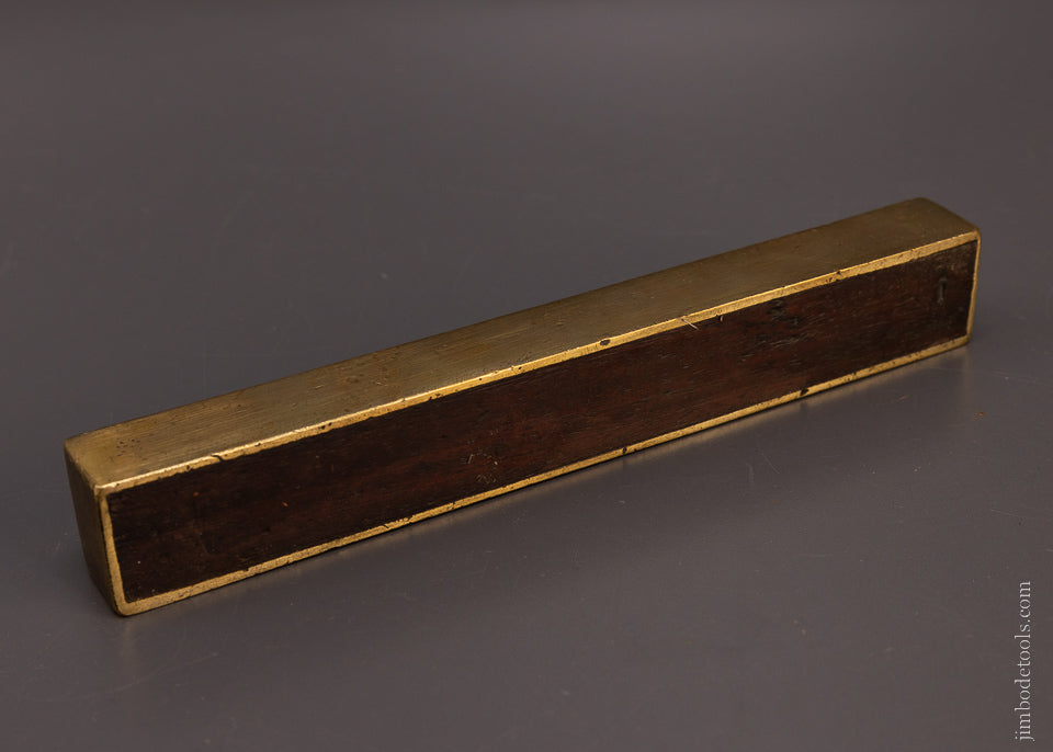 8 3/4 inch Brass and Mahogany Level - 107908