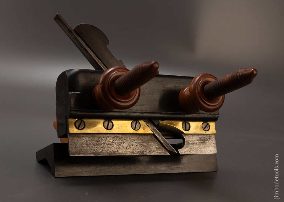 Stunning Solid Ebony Screw Arm Plow Plane by DENISON - 107931