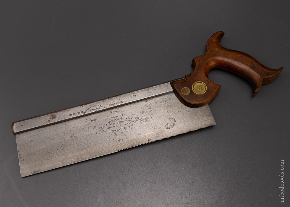 Dual Mark DISSTON & JAMES MOORE & SONS Concord, N.H. Dovetail Saw - 107939