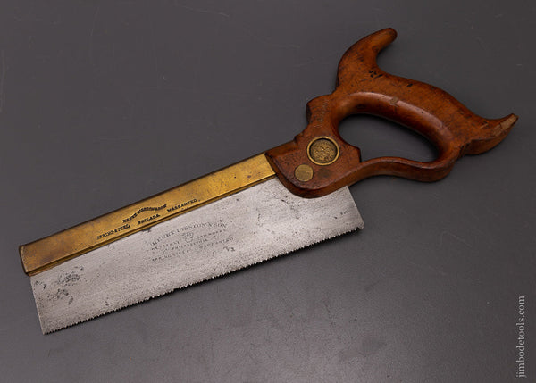 H. DISSTON Eagle Medallion 8 Inch Brass Back Saw - 107940