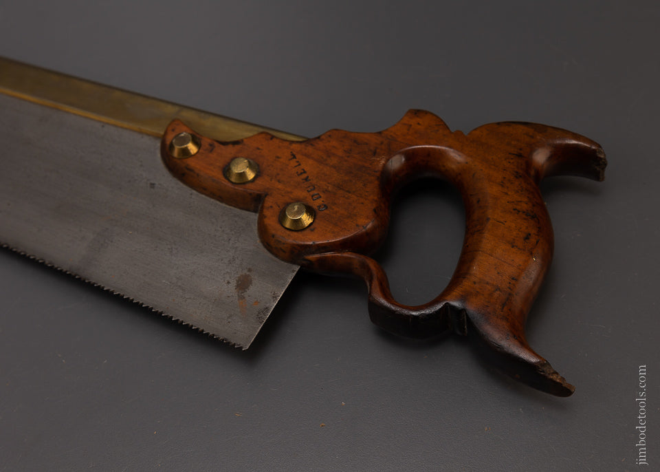DILLWORTH BRANSON & CO. Triple Cove Conical Nut 16 Inch Brass Back Saw - 107948