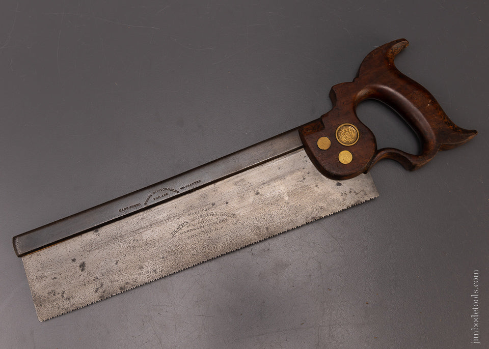 Dual Mark DISSTON & JAMES MOORE Concord, N.H. Back Saw - 107954