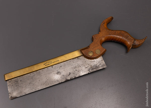 Fine MOSES EADON Brass Back Dovetail Saw - 107957
