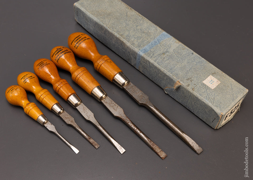Set of 5 Cabinet Screwdrivers FOOTPRINT Near Mint in Box - 107986