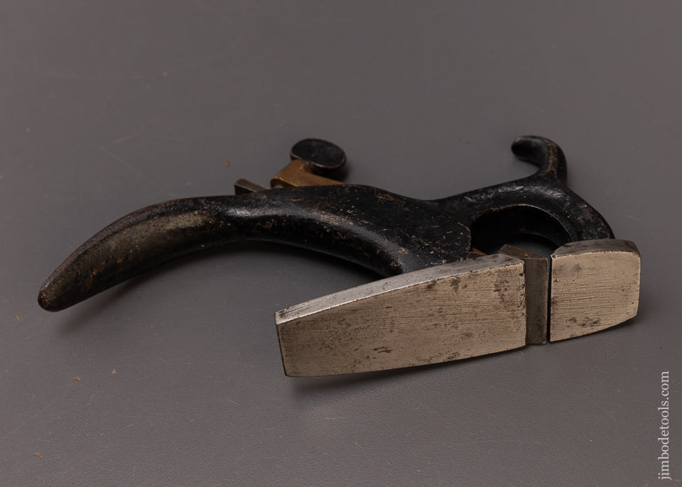 Pretty Iron & Brass Coach Maker’s Tail Handle Rabbet Plane - 107996