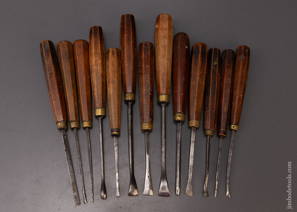 Set of 13 Fine HERRING BROS. Carving Chisels Gouges - 108003 – Jim Bode  Tools
