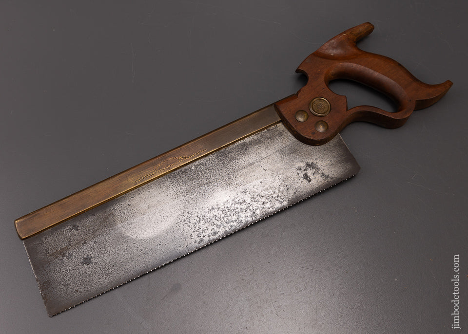 Very Rare DISSTON No. 5 Brass Back Saw with REGAN’S PATENT Handle - 108064