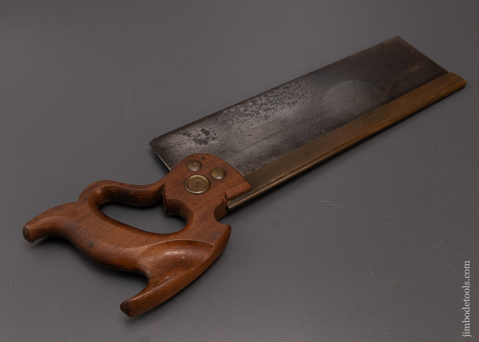 Very Rare DISSTON No. 5 Brass Back Saw with REGAN’S PATENT Handle - 108064