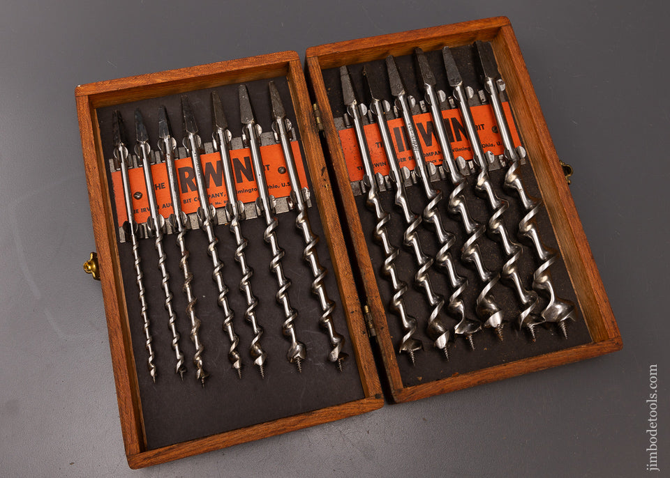 Complete Set of 13 IRWIN Auger Bits DEAD MINT in Original Box - 108073