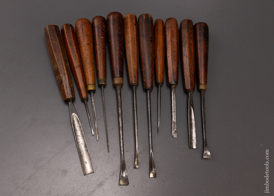 Set of 11 ADDIS Carving Chisels Gouges - 108085