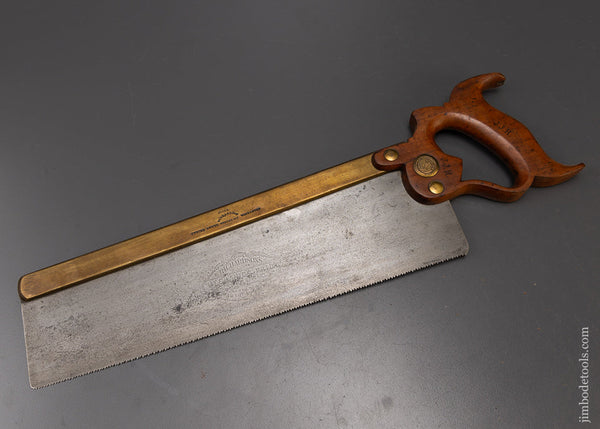Rare RICHARDSON MECHANINCS PRIDE No Set Brass Back Saw - 108111