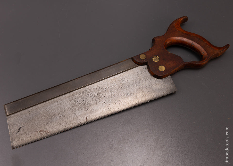 Excellent & Scarce OHIO SAW WORKS No. 4 Split Screw Tenon Saw - 108175