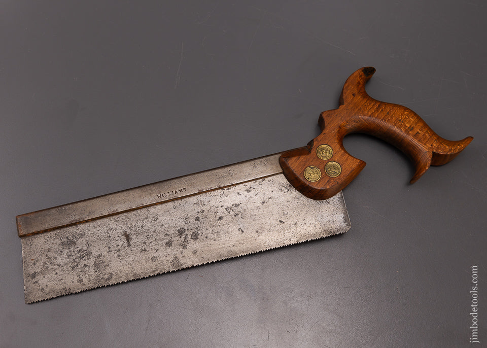 Rare WILLIAMS Triple Medallion Dovetail Saw - 108176