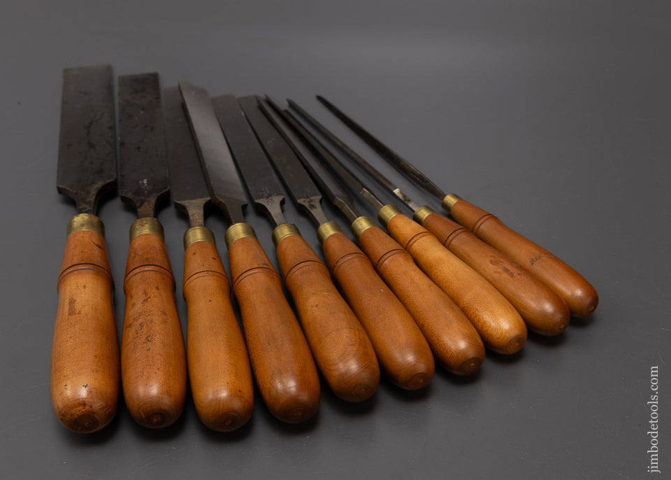 Minty Set of 10 BUCK BROS. Paring Chisels - 108204
