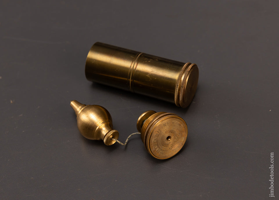1 3/8 Inch Mini Brass Plumb Bob with Reel & Fitted Case - 108217