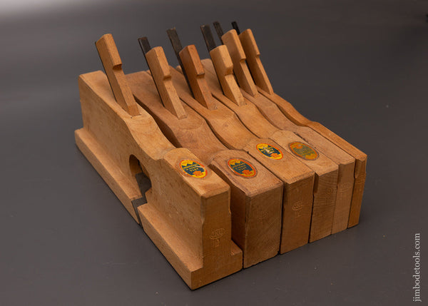 Mint Unused Graduated Set of 6 Rabbet Planes by NOOITGEDAGT - 108257