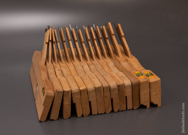 Mint Set of 14 WOODEN Moulding Planes by NOOITGEDAGT - 108258