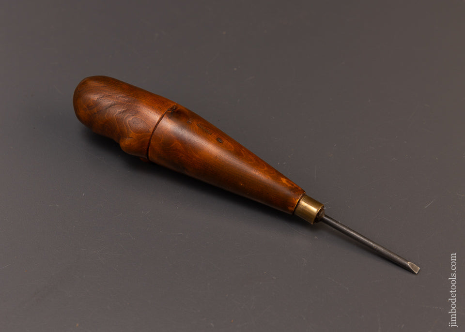 Hand Carved Solid Boxwood Brad Awl by DAVID BROOKSHAW 7 1/2 Inch - 108263