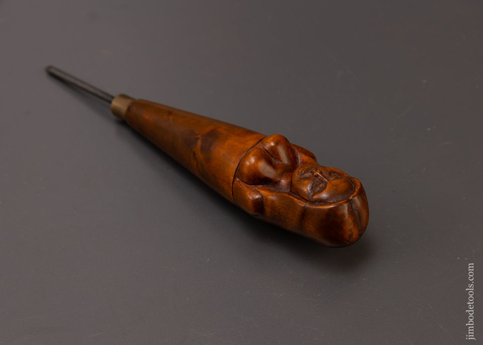 Hand Carved Solid Boxwood Brad Awl by DAVID BROOKSHAW 7 1/2 Inch 108