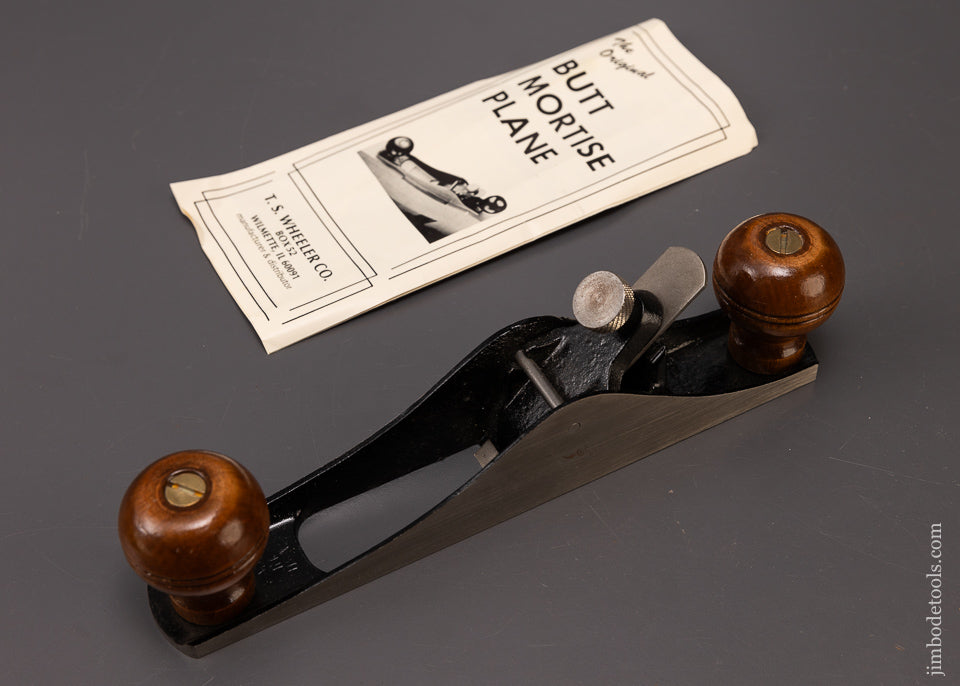 Butt Mortise Plane T.S. WHEELER CO. Mint - 108271