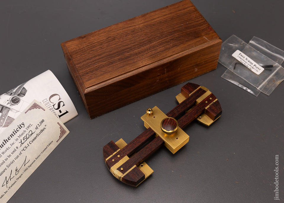 BRIDGE CITY TOOL WORKS CS-1 Center Scribe Mint in Box with some tarnish - 108273