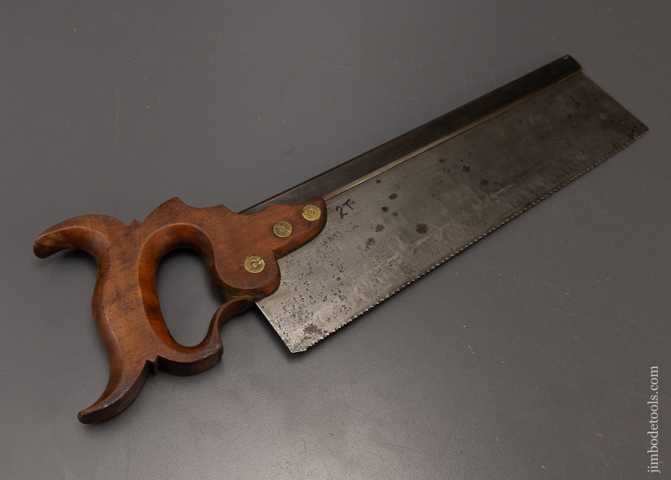 Rare Triple Cove DILWORTH BRANSON & CO. Tenon or Dovetail Saw - 108295