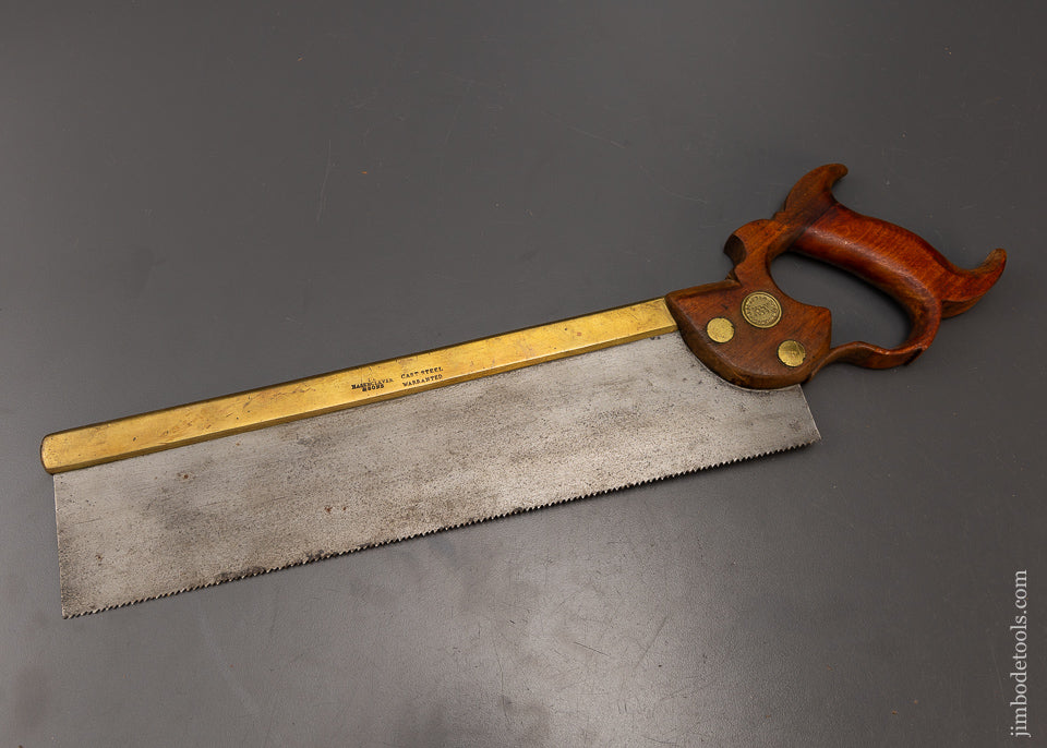 Rare HASENCLEVER & SONS 14 Inch Brass Back Saw - 108296