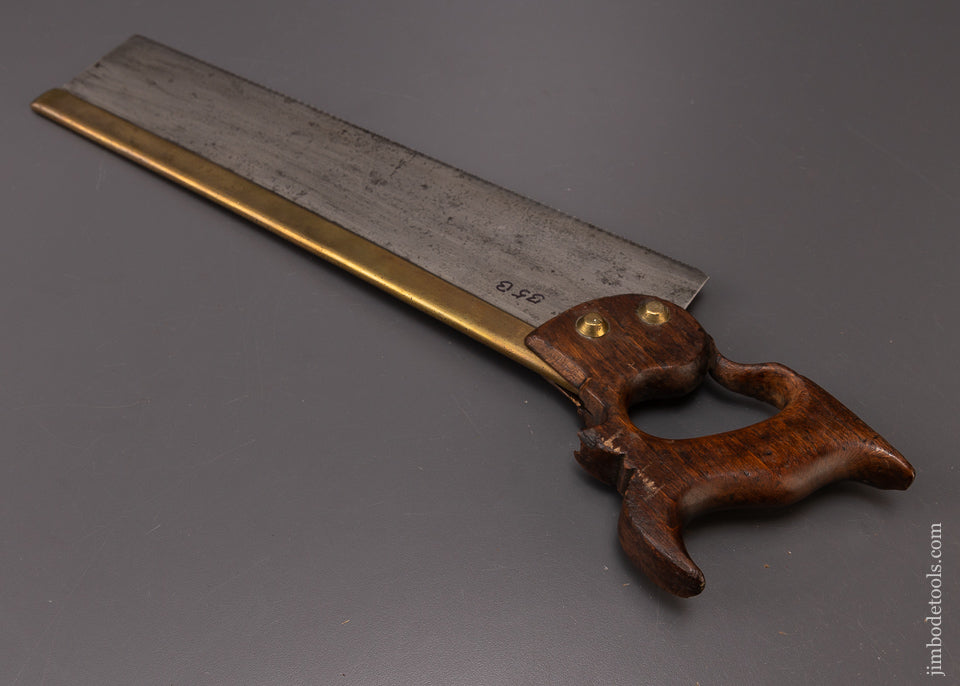 Rare PENNIMAN & BRO. BALTIMORE Brass Back Carcass Saw with Conical Nuts - 108331