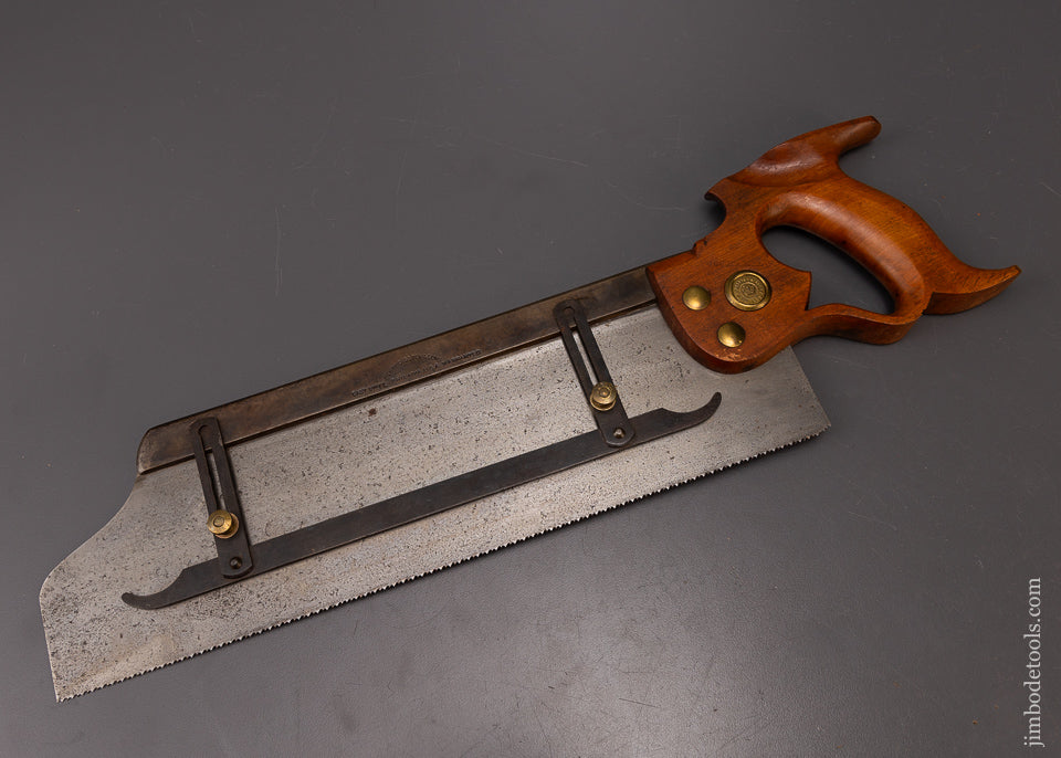 Rare DISSTON No. 9 REGAN PATENT Back Saw with Depth Gauge Ogee Toe 108355 AS OF AUG 4