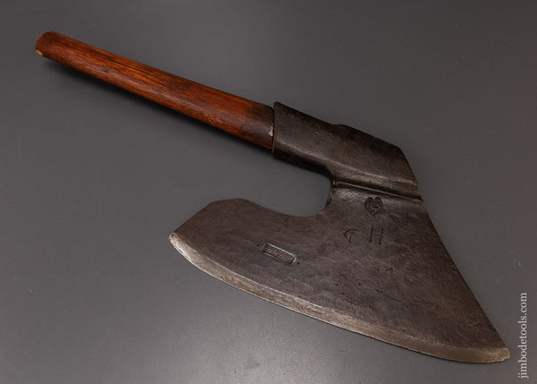 Beautiful 18th Century PENNSYLVANIA Goosewing Axe with Heart Stamp - 108357