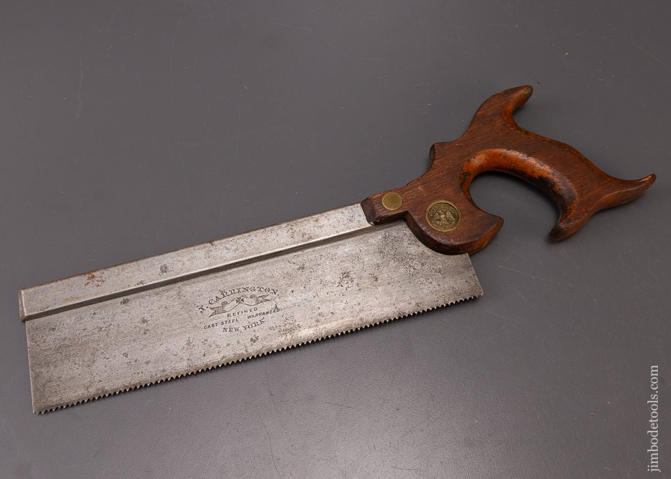 Rare J. CARRINGTON Dovetail Saw - 108404