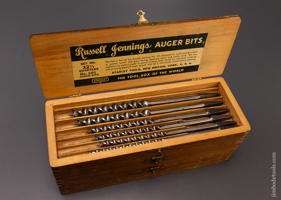 Rare Fast Boring Single Thread No. 101 JENNINGS Bit Set - 108420