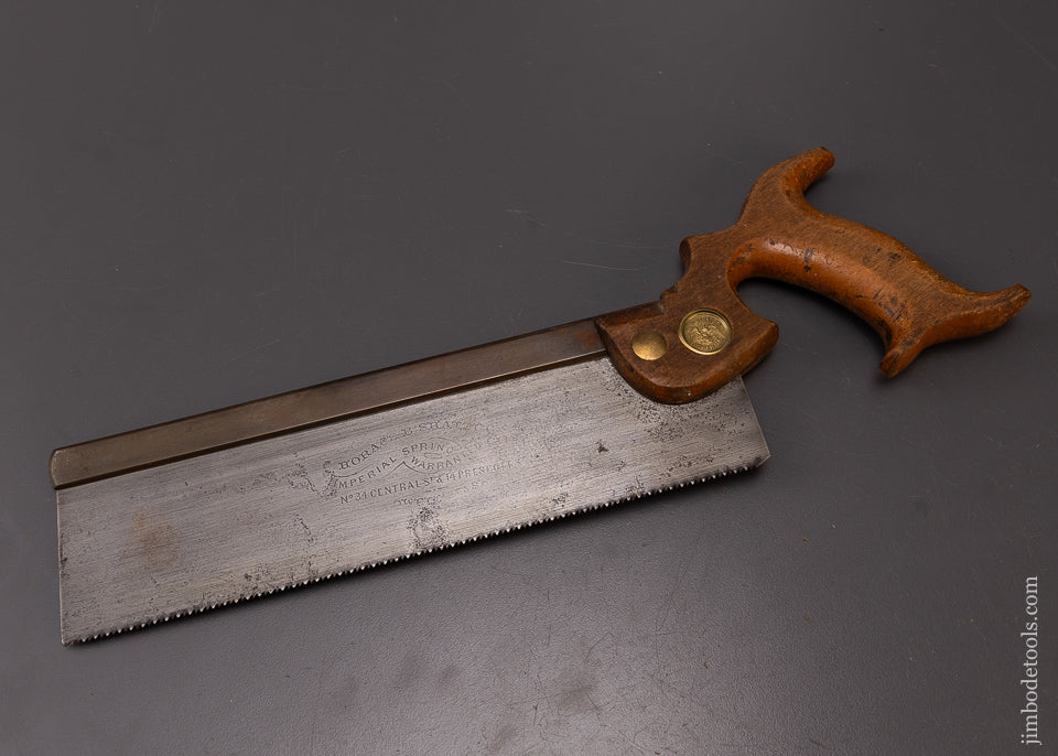 Rare HORACE P. SHATTUCK Lowell MASS. Back Saw - 108426