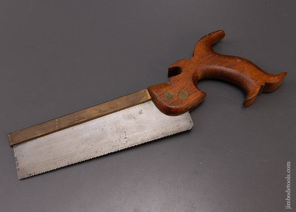 J. FLINT ROCHESTER (N.Y.) Brass Back Dovetail Saw - 108427