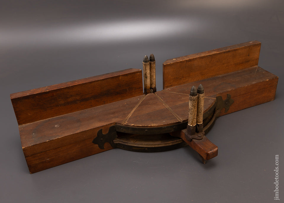 Spectacular 1873 STEVENS PAT. Mitre Box with Brass Escutcheons - 108438